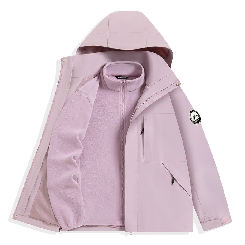 Conjunto de chaqueta de dos piezas para pareja, confeccionado en tejido 75D de alta resistencia, cortavientos e impermeable (modelo 2025)._voghion.com