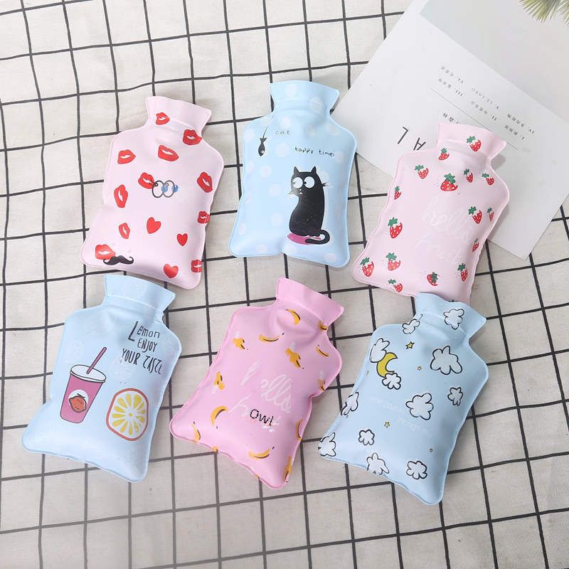 Bolsa de água quente de PVC de alta densidade pequena mini bolsa de água quente de injeção de água bolsa de água quente de desenho animado aquecedor de mão bolsa de água quente logotipo local_voghion.com