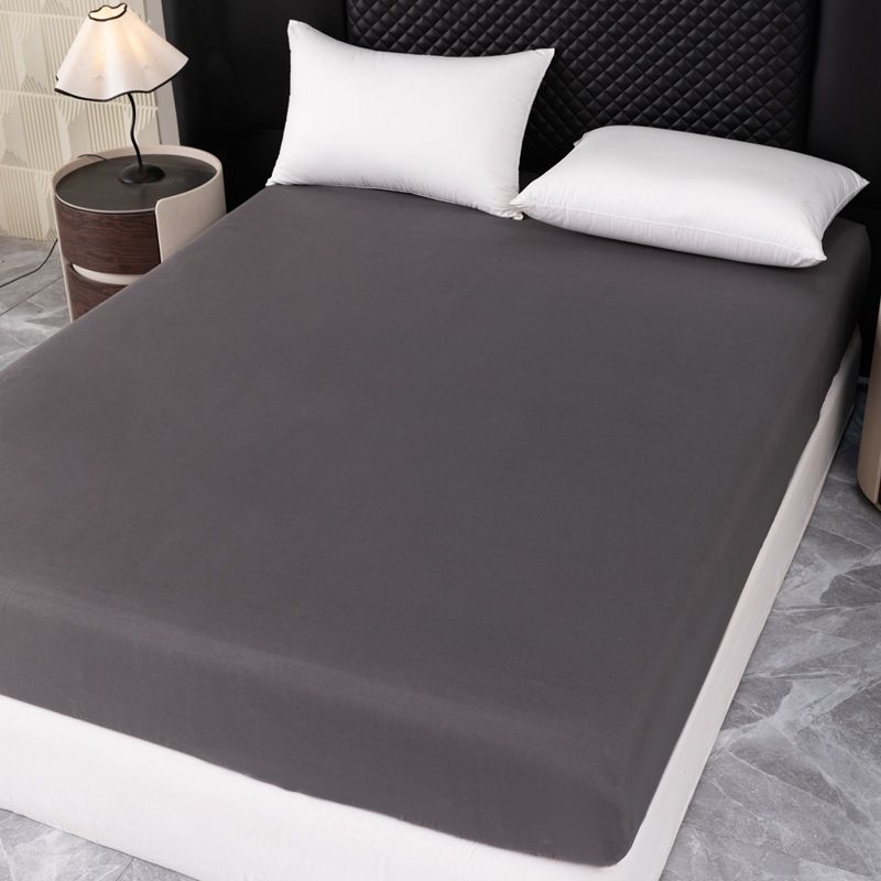 Solid Color Fitted Mattress Protector - Waterproof & Dustproof (Elastic Deep Pocket Hypoallergenic Breathable Fabric Universal Size)_voghion.com