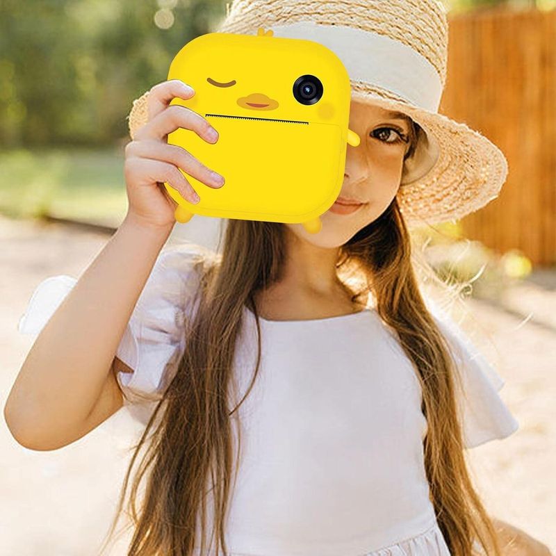 Kids Instant Print Camera Duck Design –HD Digital Mini Camera With Thermal Print_voghion.com