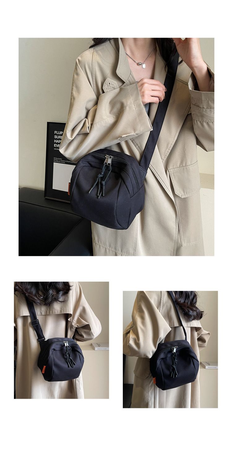 Minimally designed messenger bag, women's canvas bag, girls' student commuting lightweight crossbody backpack_voghion.com