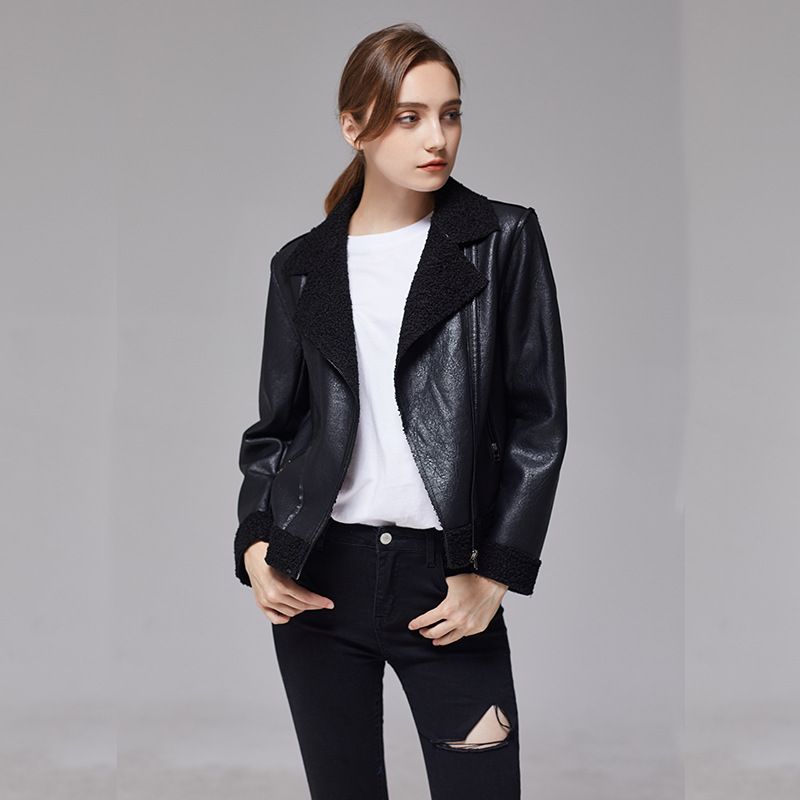 Veste courte et ample en cuir PU pour femme, nouvelle version coréenne, très populaire au printemps_voghion.com