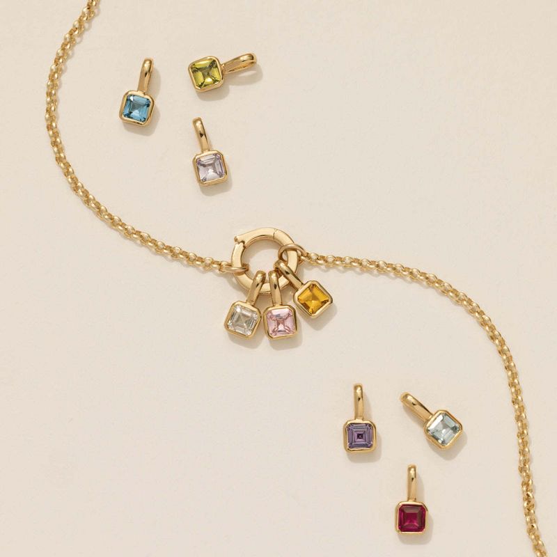 Collana con 12 pendenti colorati, accessori fai da te, ciondolo con zircone colorato, clavicola, pietra portafortuna femminile._voghion.com