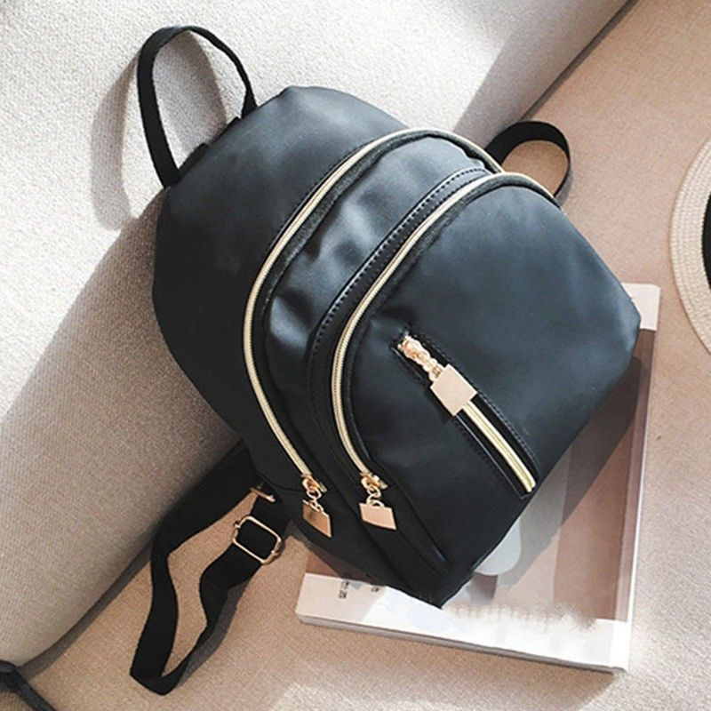 Kjiuyou Moda Feminina Nylon Cor Sólida Mochila Viagem Escola Bolsa de Ombro Bolsa de Mão_voghion.com