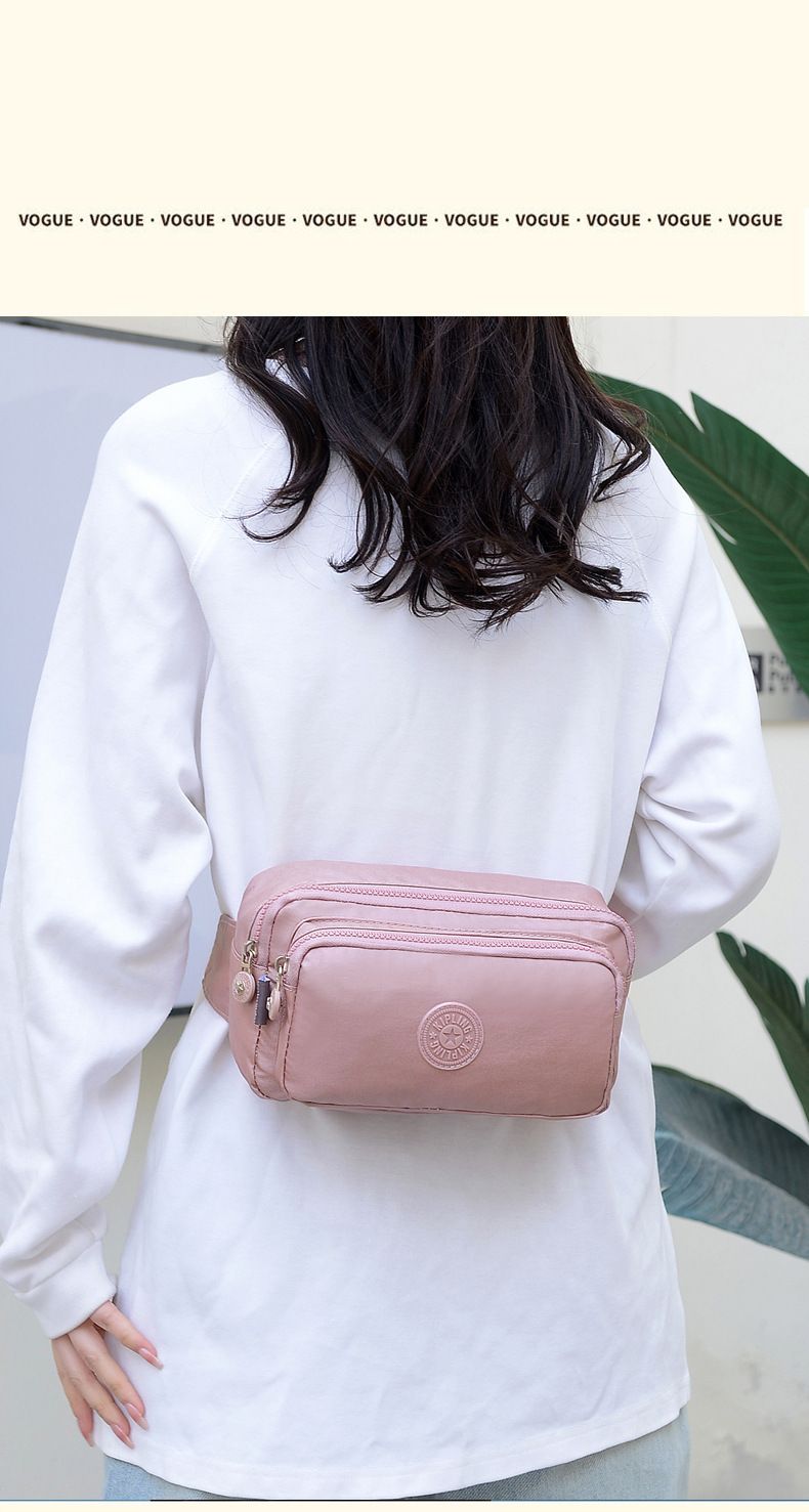 Chest Bag Waterproof Cloth Satchel with Cute Monkey Pendant_voghion.com