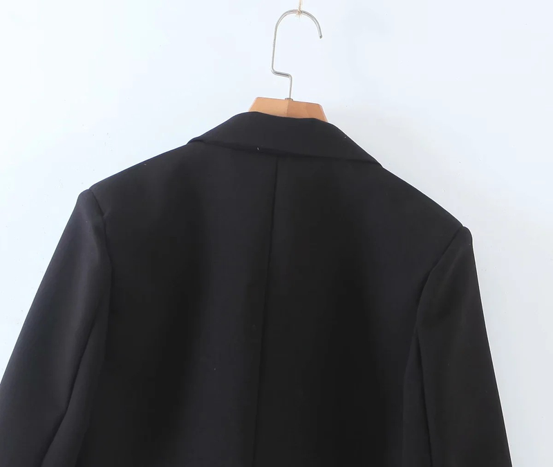 Dames 2021 Lente Nieuw Kort Pak Jasje Met Schuine Knopen + Hoge Taille Zak Rok_voghion.com
