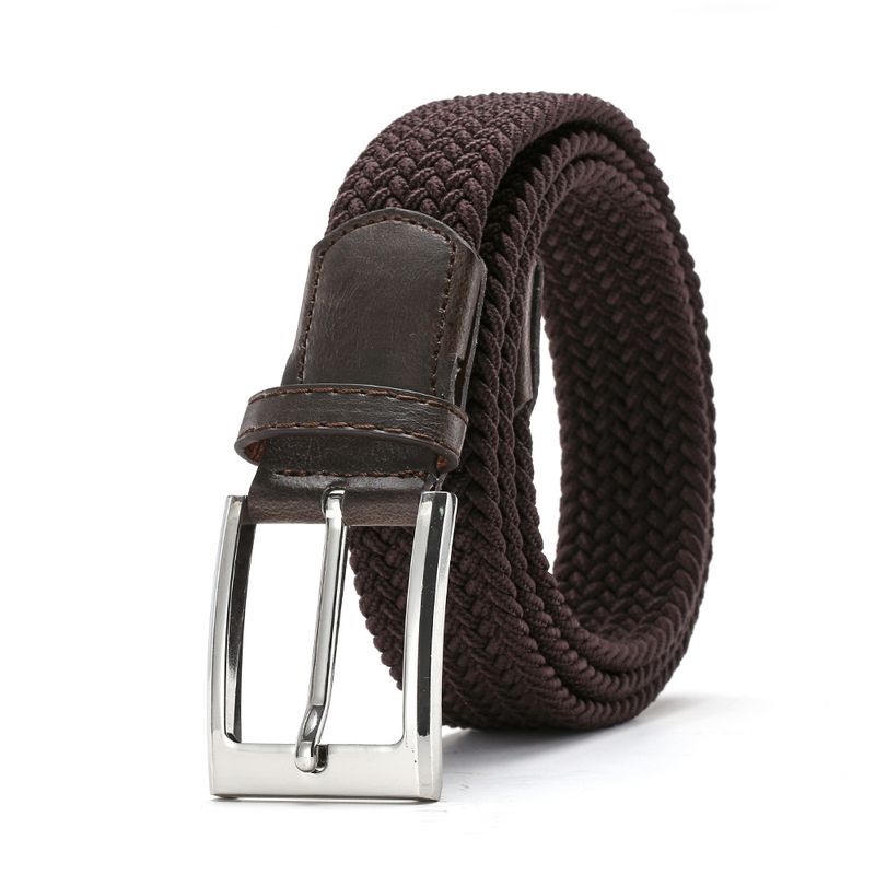 Gewebter Unisex-Gürtel für Damen, elastischer koreanischer Stil mit Jeans mit Dornschließe, gestrickter, lässiger, vielseitiger Gürtel für Damen_voghion.com