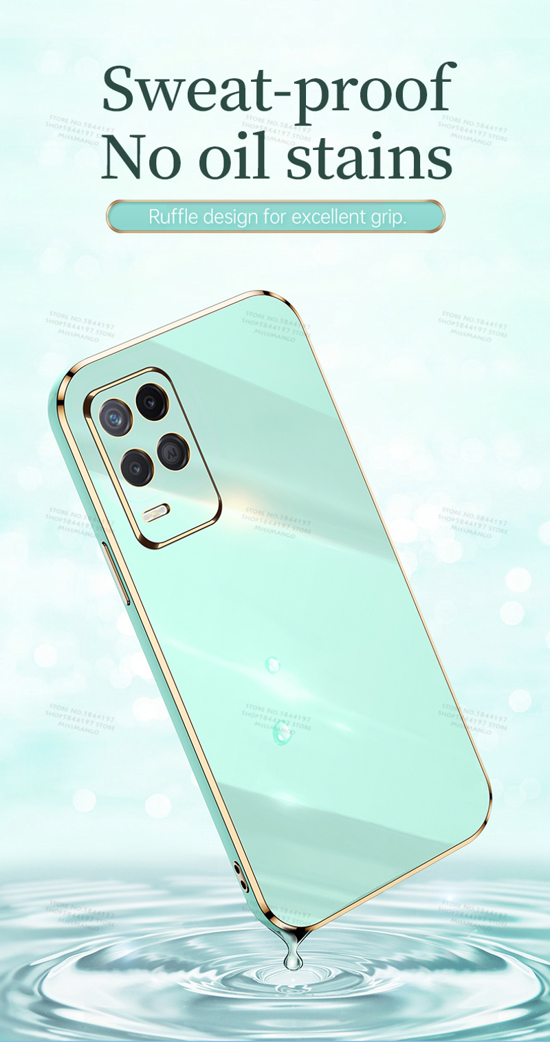 Luxury Electroplated Cover Case For Oppo A54 6.51inch Soft Silicone Camera Lens Protection For Oppo_voghion.com