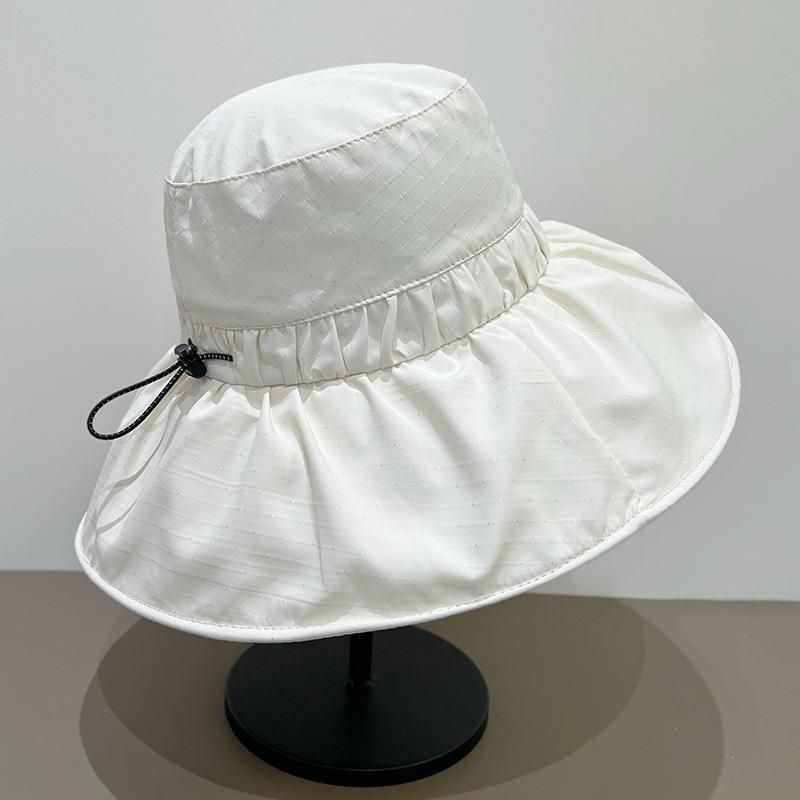 Washable Breathable Drawstring Bucket Women's Casual Hat Fashion Summer Quick Drying Sun Protection_voghion.com