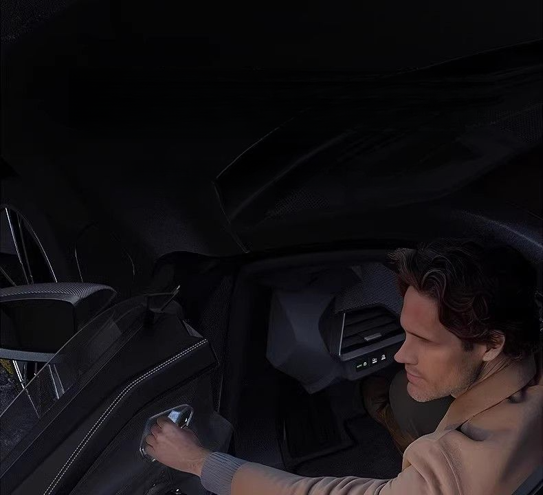Luce di benvenuto da pavimento con proiezione ad ala d'angelo, decorazione d'interni, senza cablaggio, sensore di apertura portiera auto_voghion.com