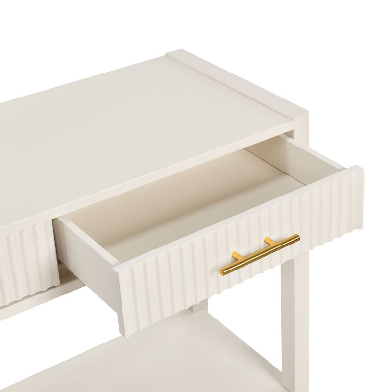 High-Quality Entryway Console Table With Vertical Stripe Drawers, Long Legs,Suitable For Entryway, Hallway, Living Room, Foyer, Corridor_voghion.com