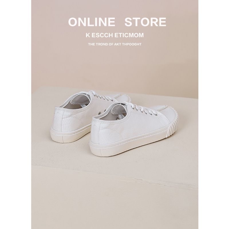 Scarpe da donna in tela casual piatte con lacci e zoccoli di maiale, primavera e autunno, stile 2026_voghion.com