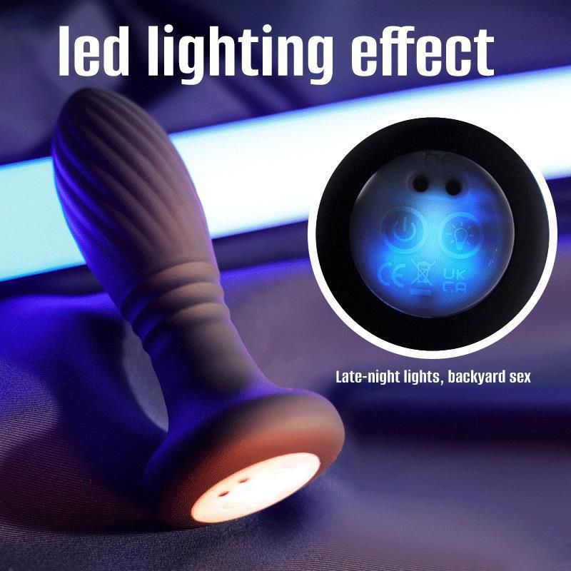 Lust LED Plug anale telescopico con vibrazione multifrequenza, telecomando senza fili, vibratore universale, giocattoli sessuali per adulti_voghion.com