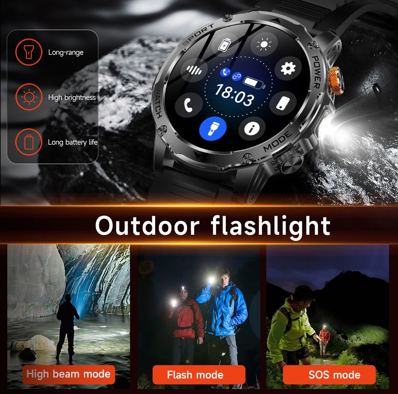 LIGE Bluetooth Smartwatch With HD Touchscreen, Waterproof, Fitness Tracker, Heart Rate & Blood Oxygen Monitor, Sleep Tracking For Men & Women_voghion.com