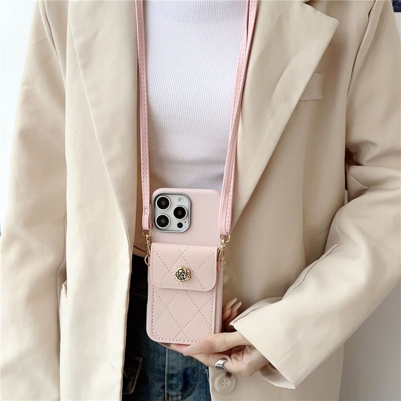 Phone Case For Xiaomi Mi 14T 13T Pro 11 Lite 5G NE 3D Flower Wallet Card Bag Crossbody Lanyard Soft Silicon Cover For Xiaomi 14t_voghion.com