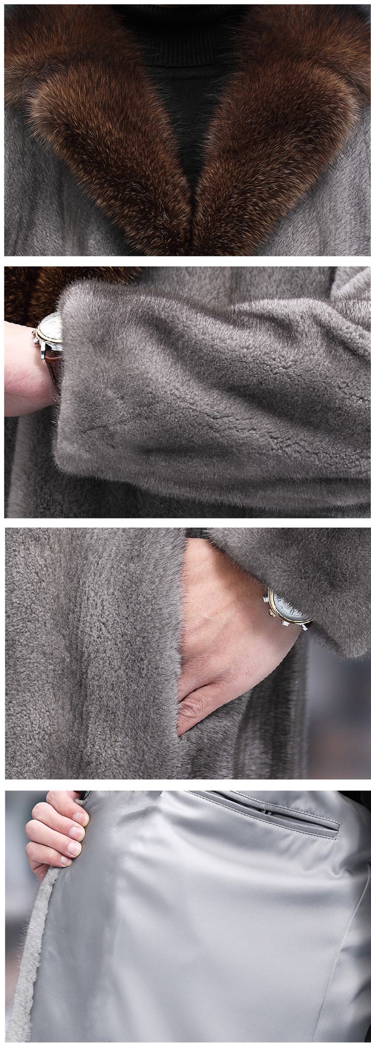 Herrenbekleidung Herren Winter Nerzmantel Herrenbekleidung Ganzer Nerz Lange Nerzpelz Lederjacke Großformat Kunstpelzmantel Warm_voghion.com