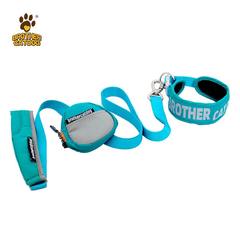 Coleira para animais de estimação anti-fuga, bolsa para lanches, guia para passear com cães, conjunto confortável_voghion.com