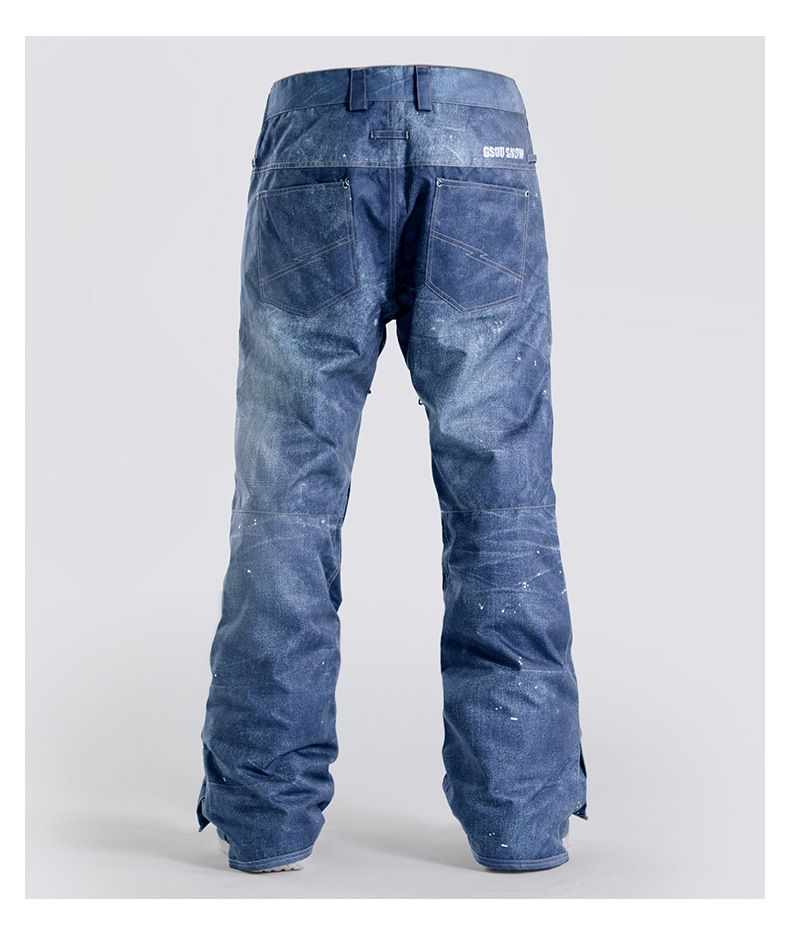 Pantalones de esquí para hombre, resistentes al viento y al agua, para snowboard, doble pantalón de esquí individual con vaqueros sueltos para la nieve en invierno_voghion.com