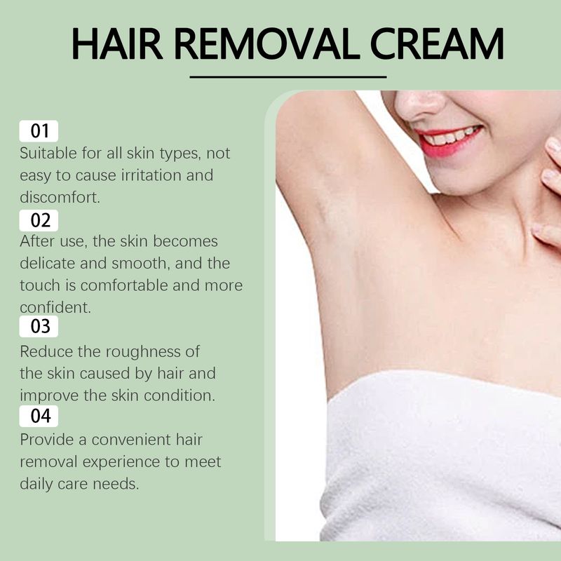 Crema depilatoria idratante delicata detergente all'aloe vera Viareline per la pelle liscia di tutto il corpo_voghion.com