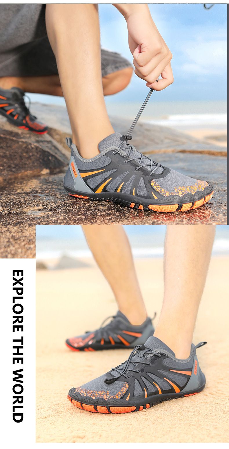 Scarpe da acqua unisex ad asciugatura rapida per trail running ed escursionismo - Suola in gomma antiscivolo con tomaia in mesh traspirante | Intersuola in EVA leggera_voghion.com