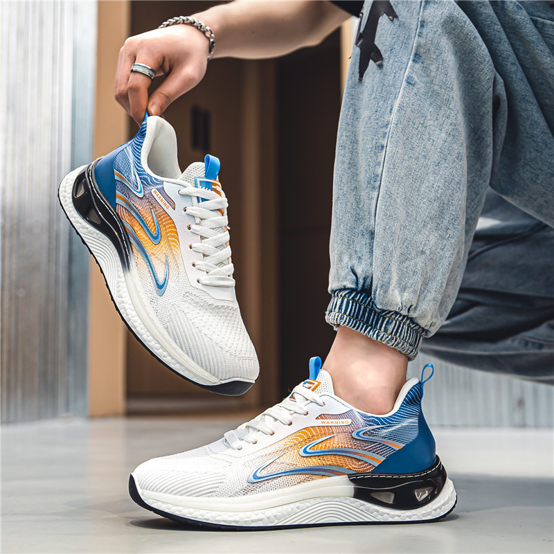 Herrträningsskor Air Cushion Löparskor Snörningssportskor för man Andas promenader Tennisskor Sneakers_voghion.com