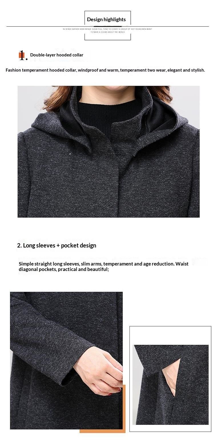 Calm Autumn Winter New Hooded Fashion Loose Plus Size Long Trench Coat Elegant Hepburn Style_voghion.com