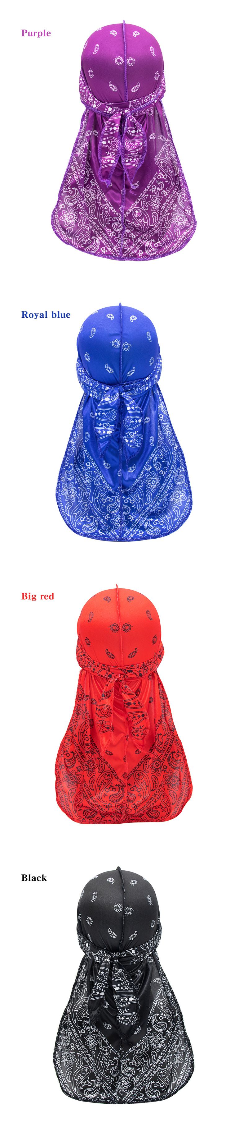 Heißer Verkauf Amöbe Langen Schwanz Piratenhut Seide Baotou Hut Hip Hop Afrikanischen Hut DURAGS_voghion.com