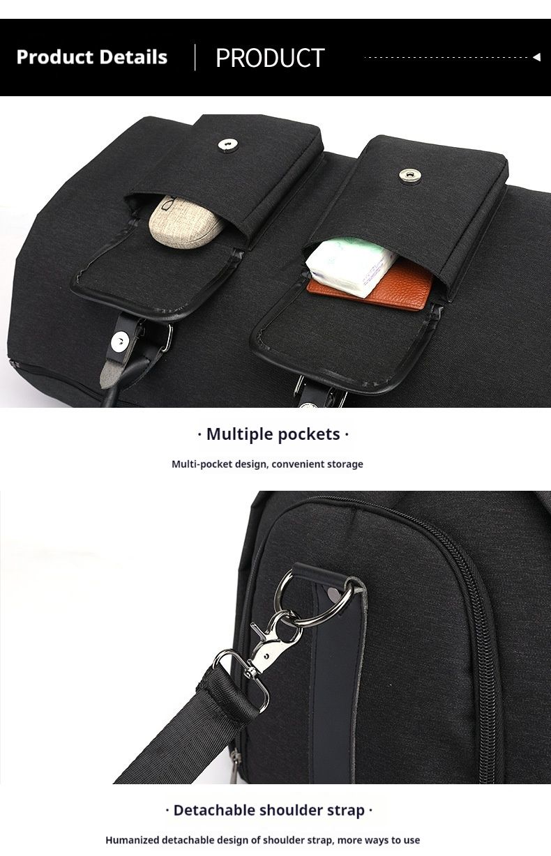 Preprosta torba za obleko iz oxfordskega blaga, potovalna torba za športe na prostem, ročna torba za shranjevanje velike prostornine, zložljiva poslovna torba_voghion.com