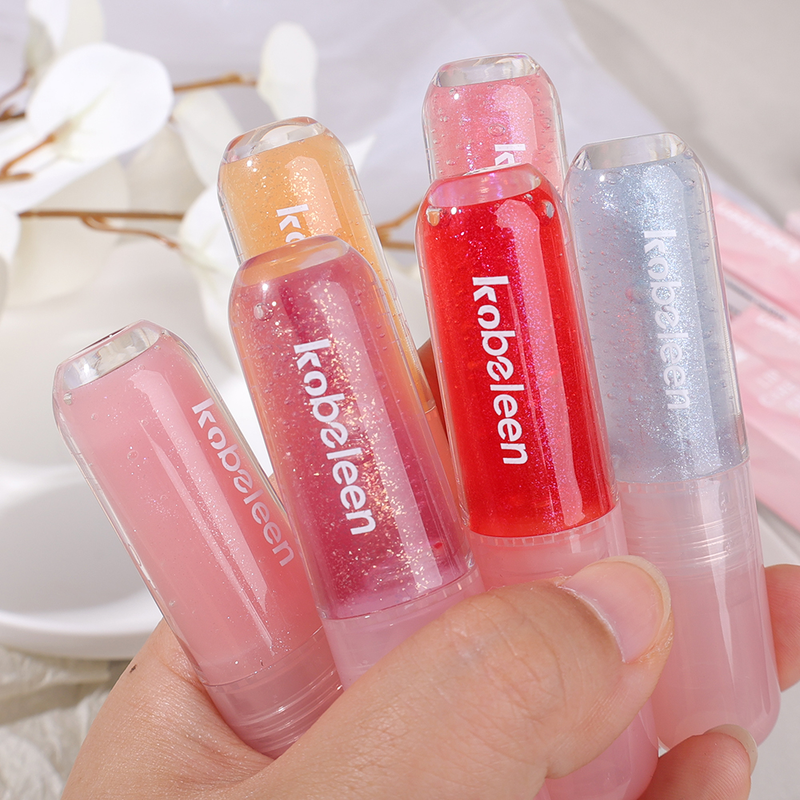 Gelatina Lip Glitter Olio Idratante Duraturo Lucidalabbra Specchio Acqua Lip Glow Olio Colorato Non appiccicoso Trasparente Liq_voghion.com
