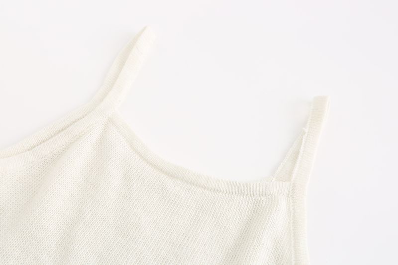 Set di maglioni con bretelle in tinta unita sexy e alla moda estiva da donna 2025, molto venduti_voghion.com