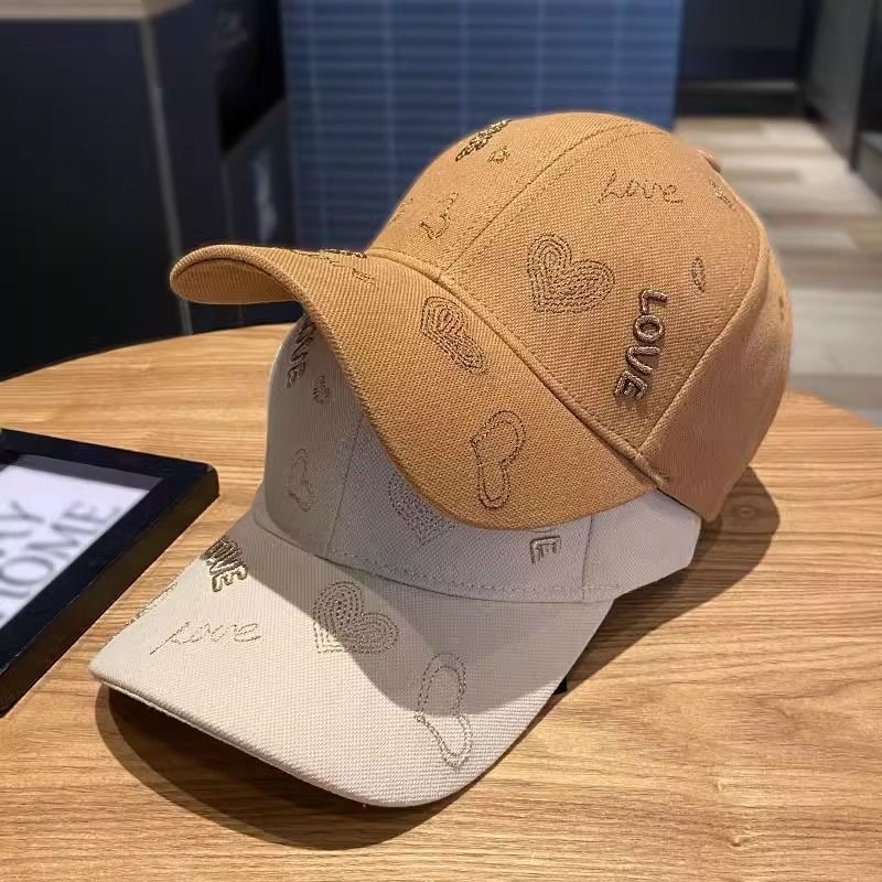 Embroidered Hard Top Duck Tongue Children's Spring Fashion Brand High Qualiy Versaile Baseball Love Couple Sunshade_voghion.com