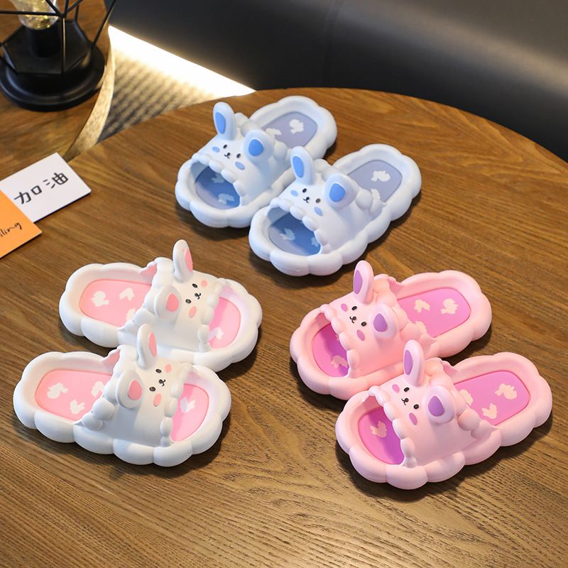 2025 Neue Kinder Sommer Cartoon Kaninchen Hause Anti Slip Weichen Boden Cool Für Jungen Und Mädchen Hausschuhe_voghion.com