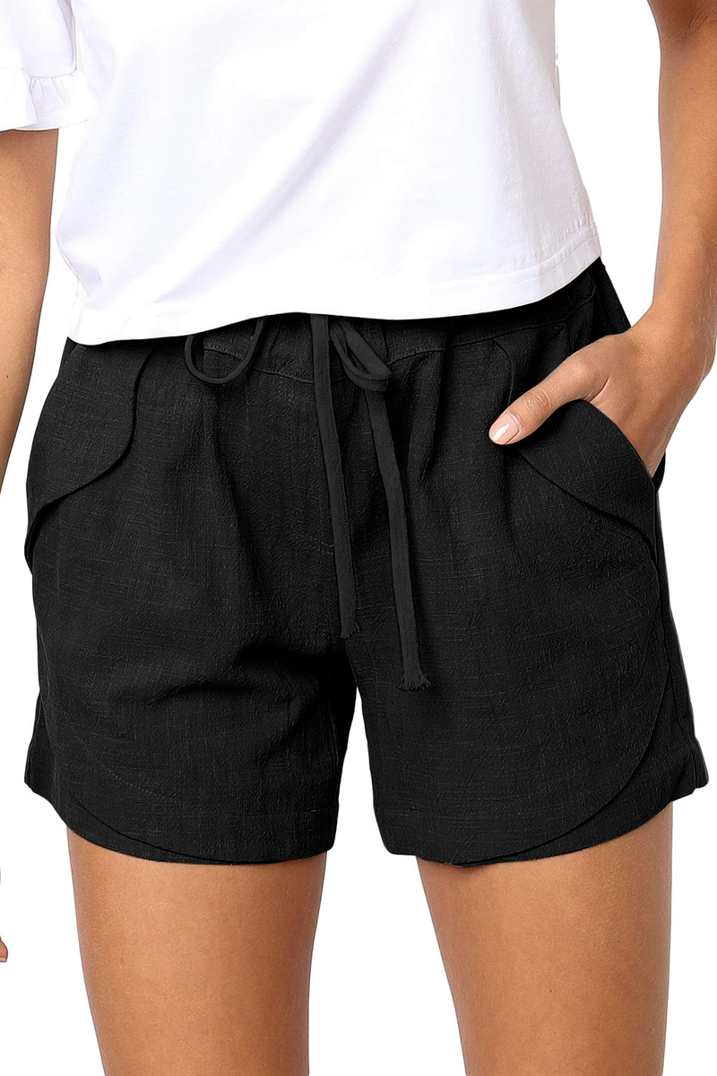Stilvolle Damen-Jogginghose mit hohem Bund und Schnürung aus Stretchmaterial_voghion.com