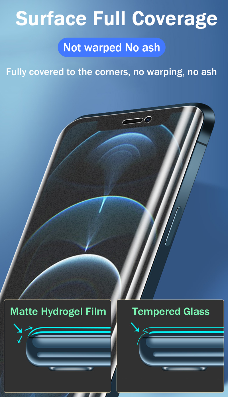 4 buc. Film hidrogel mat pentru iPhone 14 12 13 Pro Max Mini Screen Saver pentru iPhone 11 Pro XS Max X XR 6 7 8 Plu_voghion.com