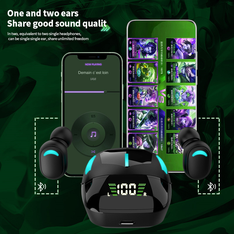Tws Wireless fone Bluetooth low-verzögerung headset subwoofer headphoens HD ohrstöpsel mit mikrofon audifonos bluetooth inalambrico_voghion.com