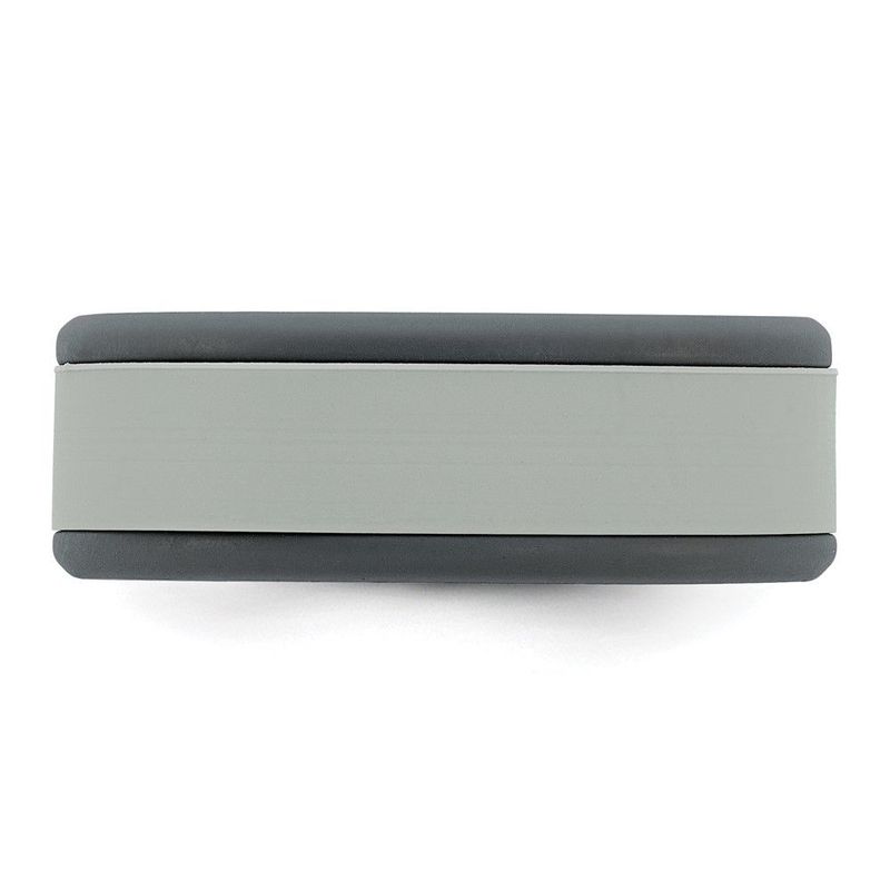 Silicone Grey With Removable Light Grey Center 8mm Band_voghion.com