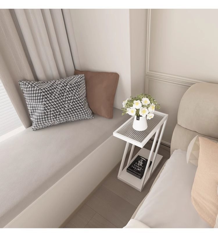 Divano da soggiorno, lato Changhong, scaffale portaoggetti in vetro, comodino ultra moderno, piccolo tavolo angolare stretto_voghion.com