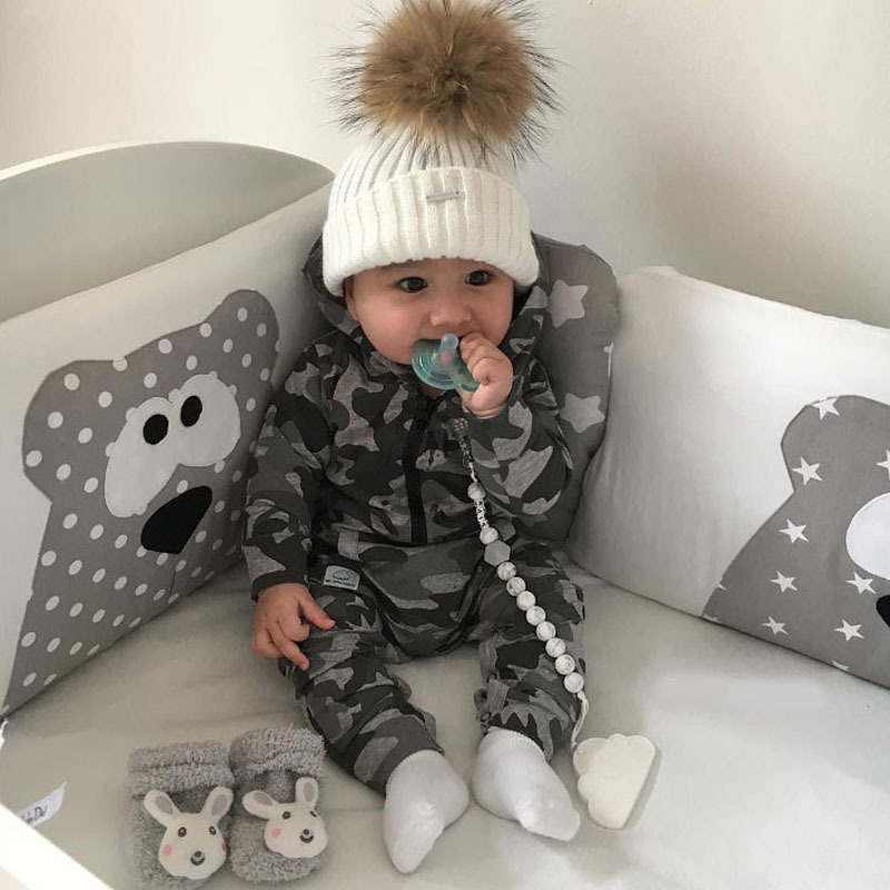 Dziecięcy wiosenny i jesienny chłopięcy kombinezon z długimi rękawami i kapturem, kamuflaż Onesie, kombinezon wspinaczkowy Ha, odzież dziecięca_voghion.com