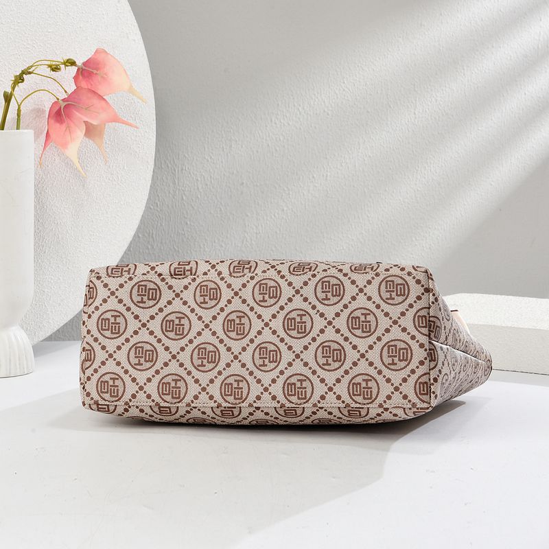 Borsa da donna, borsa tote, borsa retrò a quadri, grande capacità, borsa a tracolla con sciarpa e ornamento, borsa da donna_voghion.com