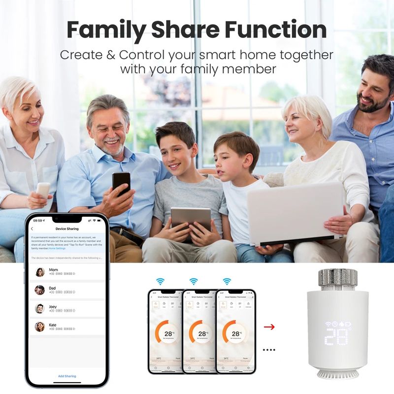 Tuya ZigBee3.0 Thermostat intelligent Actionneur de radiateur TRV Contrôleur thermostatique Vae Fonctionne avec Alexa Google Home Alice_voghion.com