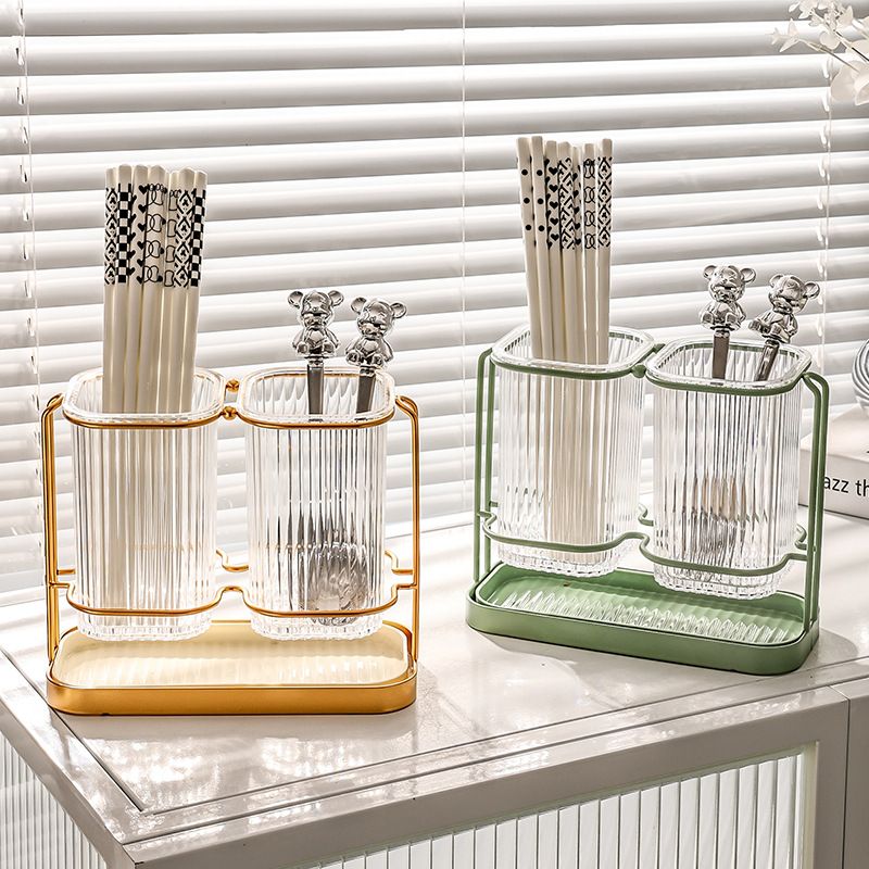 Barrel, Light Luxury Kitchen Knife Fork Box, Drain Storage Rack, Wall Mounted Chopstick Cage, Household And Daily_voghion.com