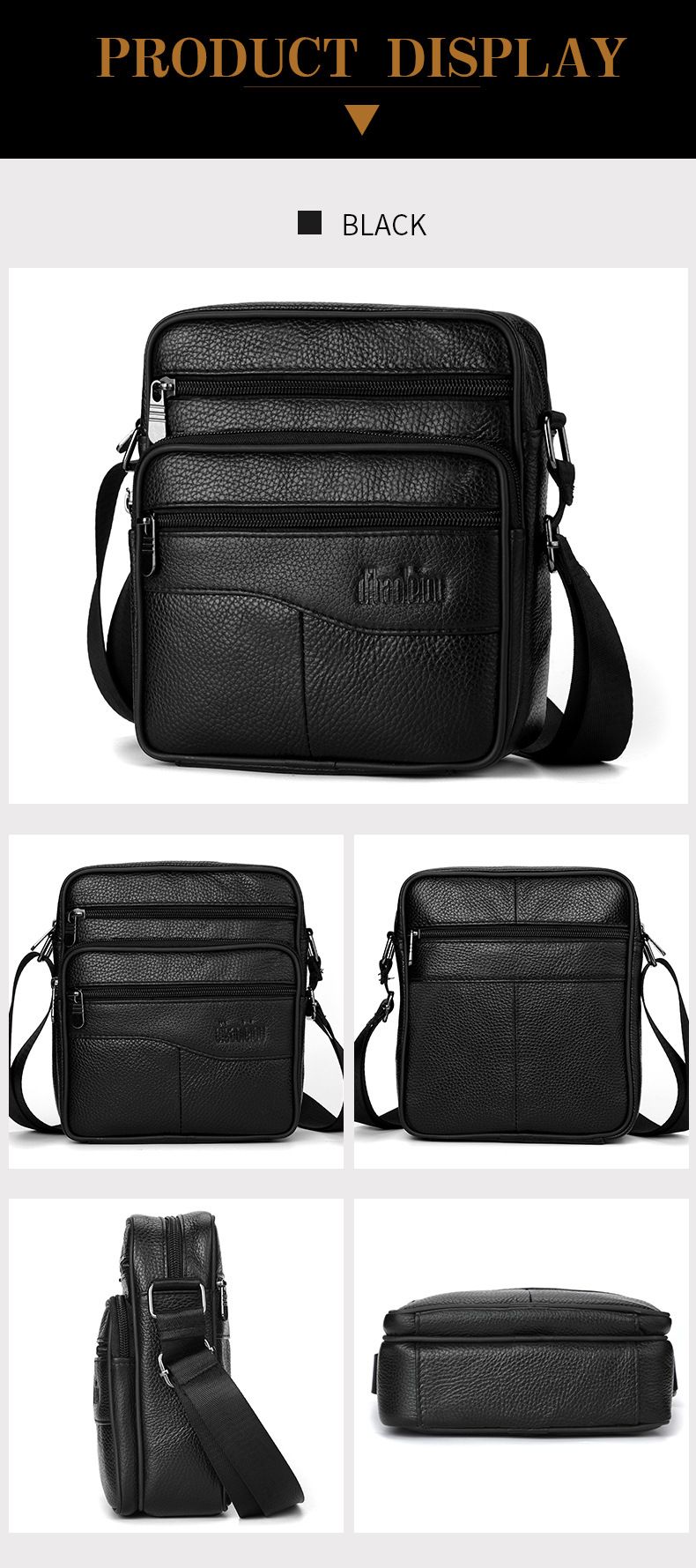 2024 Men's temperament business bag, large capacity cowhide bag, genuine leather shoulder bag, men's vertical men's bag, high-end crossbody bag_voghion.com