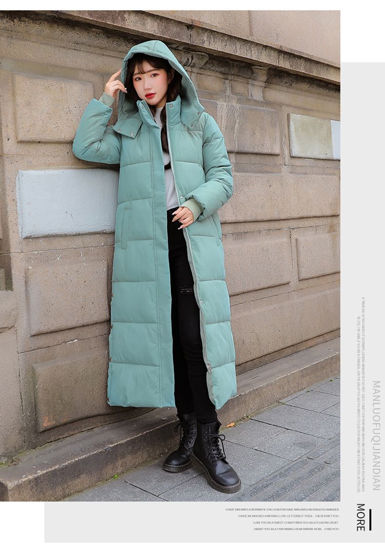 Women's Long Padded Coat With Hood, Oversized Winter Jacket, Warm Polyester Filling, Stylish Casual Outerwear For Women_voghion.com