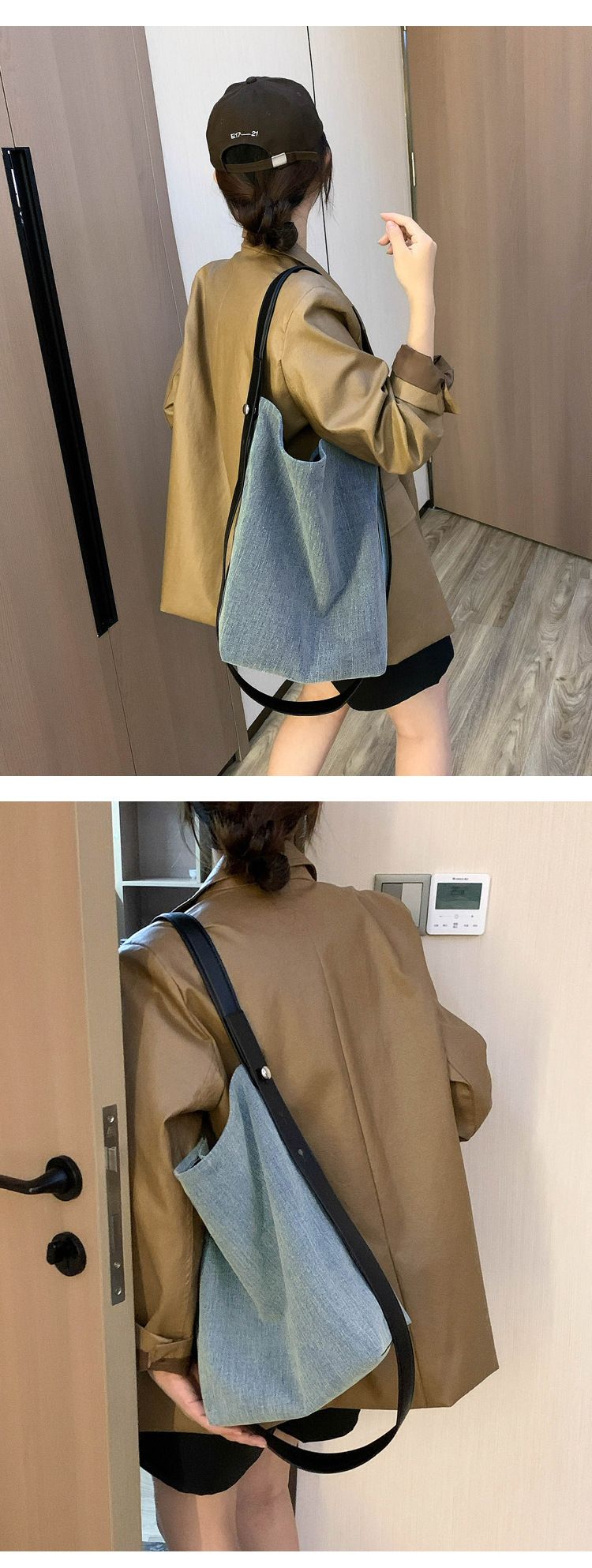 Casual Lazy Style Cowboy Tote Bag 2025 Spring And Summer New Single Shoulder Crossbody Women's Bag Fashion Hundred Leisure Daily_voghion.com