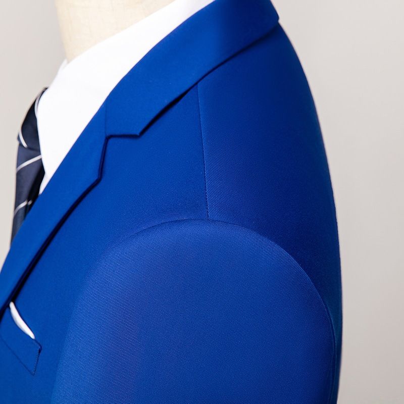 CT 2025 Spring Autumn New Men's Business Slim Fit Notched Lapel Suit Two-Piece Pocket Decoration Plus Size Tuxedo Set_voghion.com