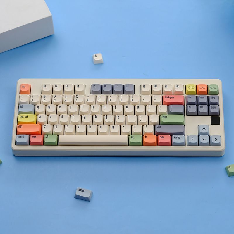 2410XDA Płócienna sublimacja cieplna 5-stronna klawiatura mechaniczna PBT nasadki klawiszy krzyżowe_voghion.com