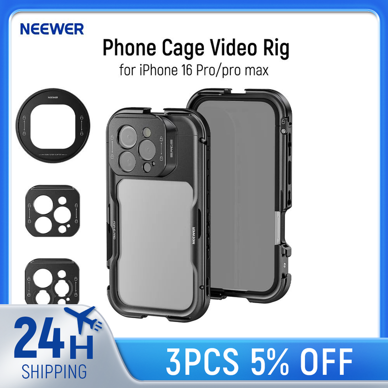 Neuere Käfighülle für iPhone 16 Pro/Pro Max Schnellverschluss-Video-Rig-Telefonstabilisator mit 67-mm-Filteradapter_voghion.com