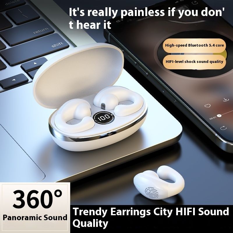Nouveaux écouteurs Bluetooth fonctionnant sans porter les oreillettes pour une veille ultra-longue avec commande tactile_voghion.com