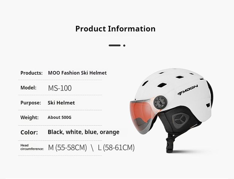 Integrated ski helmet, protective cap, outdoor skiing equipment, sports equipment
Professional snow helmet_voghion.com