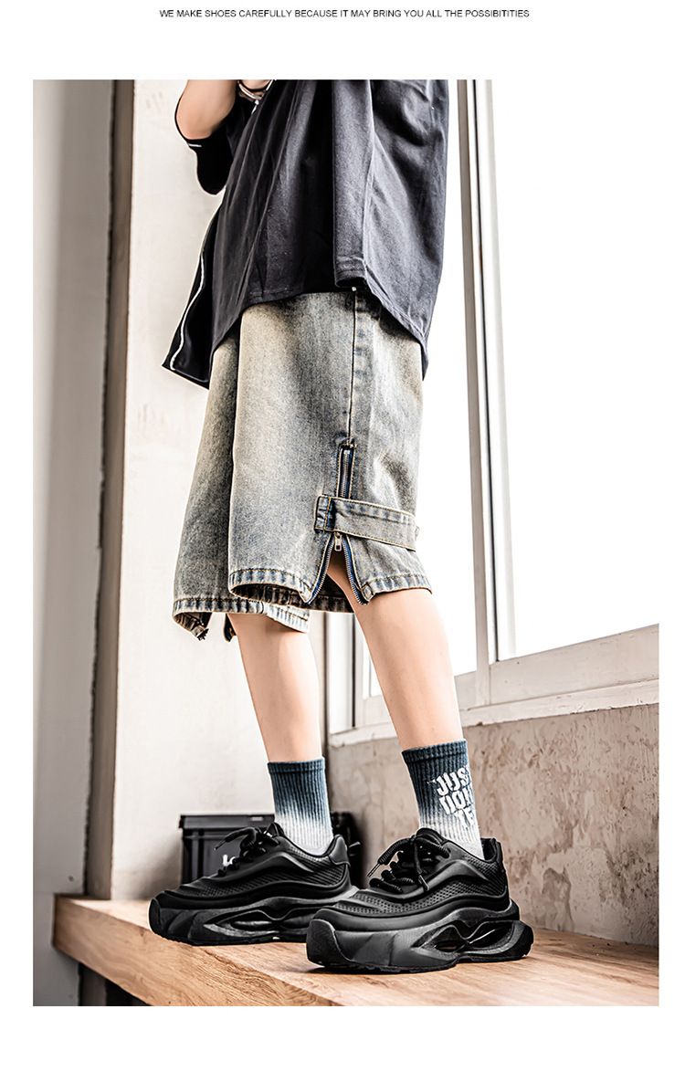 Baskets mode homme - Chaussures légères et antidérapantes pour papa, idéales pour la course à pied et les loisirs. Doublure en maille respirante, semelle épaisse et confortable._voghion.com